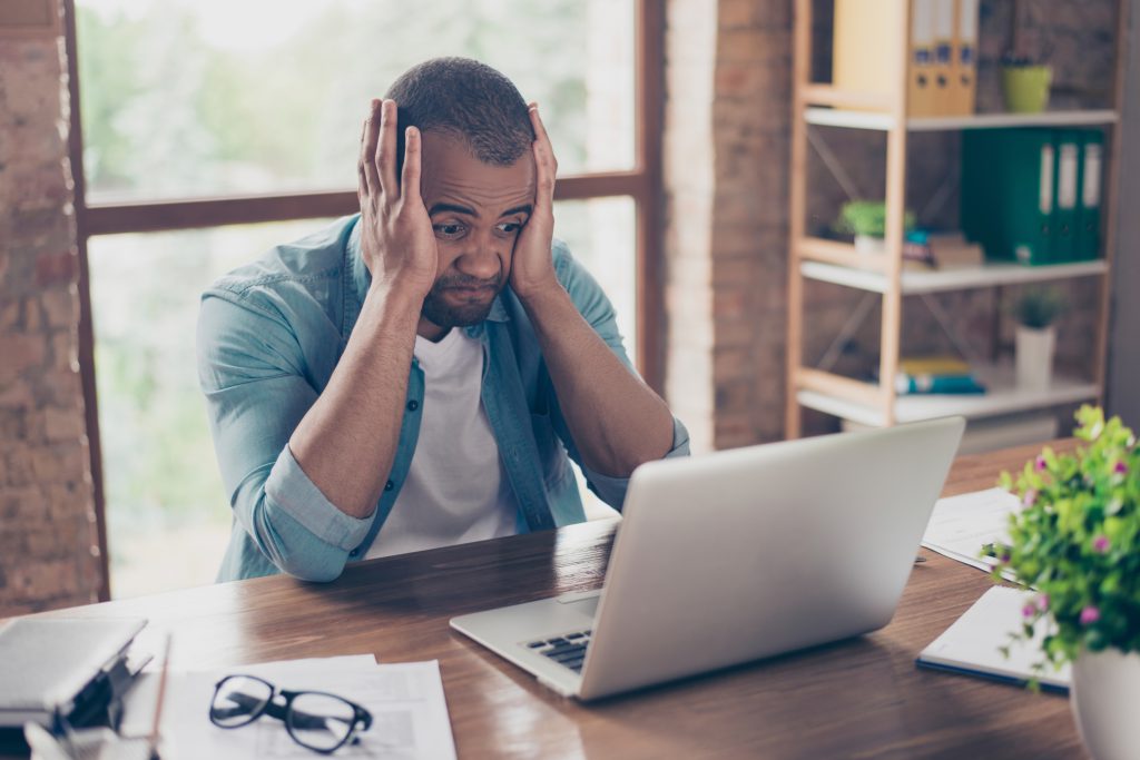 frustrated worker with tight business central security